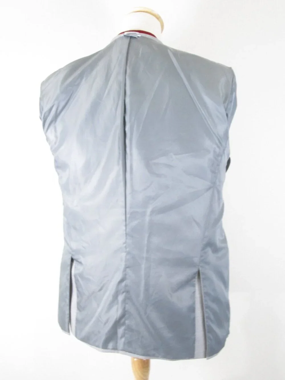 Saddlebred Mens Light Gray Plaid Two Button Suit Size 44R Pants 36 X 30
